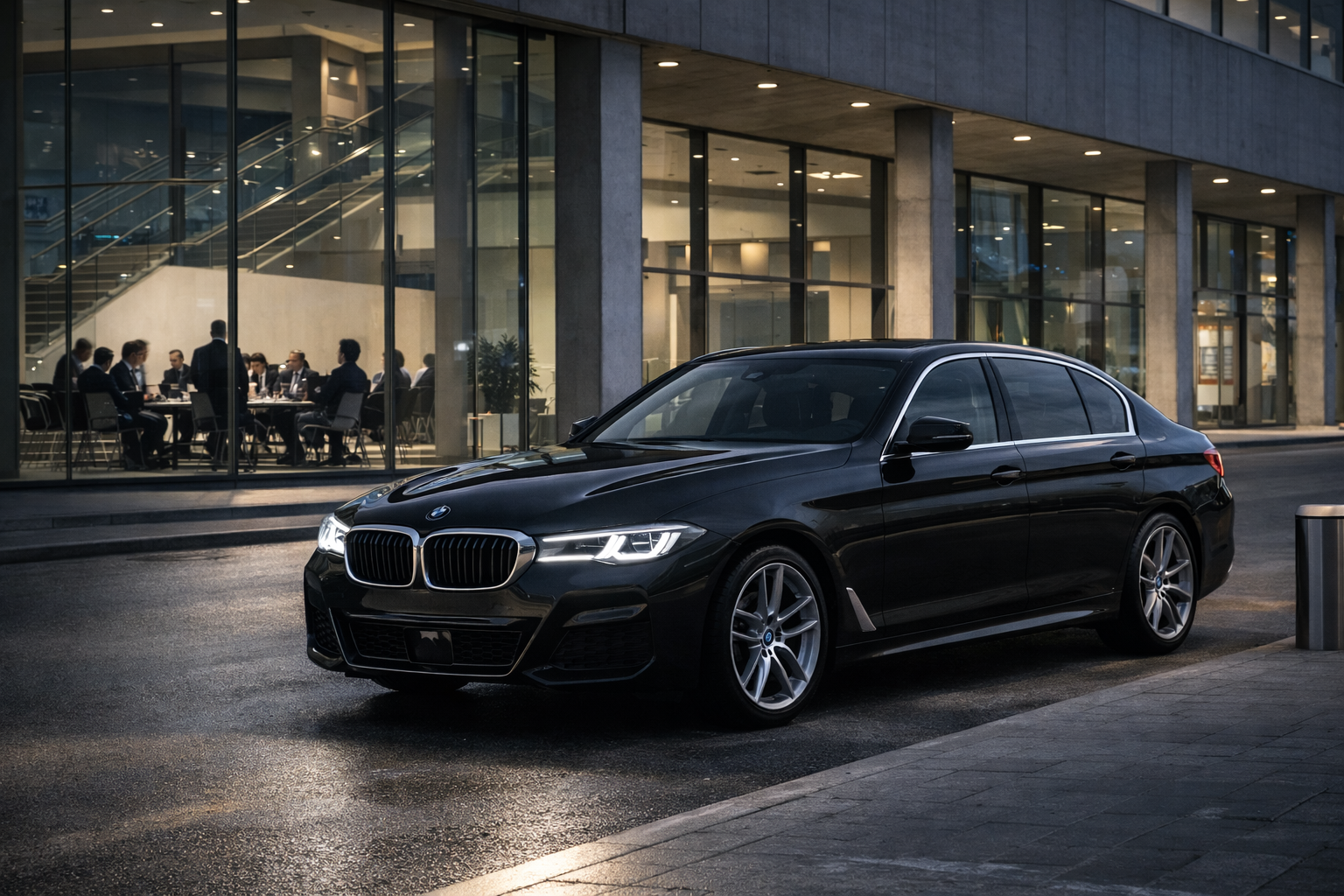 BMW Série 5 avec chauffeur privé à Davos pour transport d’affaires et service VIP haut de gamme